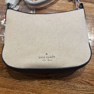 Like new Kate Spade Natural Rosie Canvas Crossbody